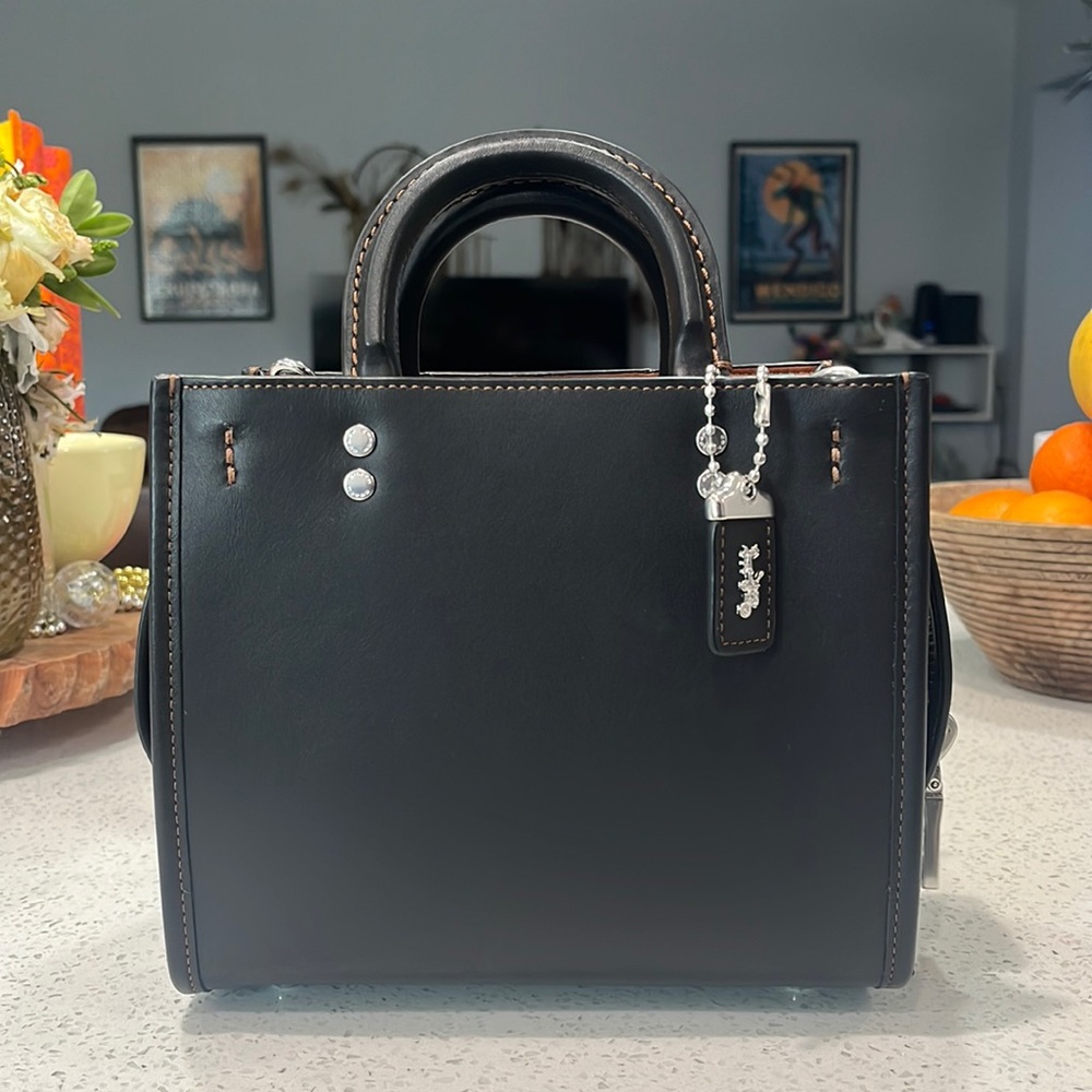 Coach Rogue 20 Black Glovetanned Leather